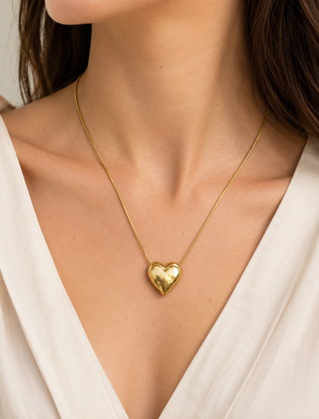 COLLANA CIONDOLO E CUORE BOMBATO